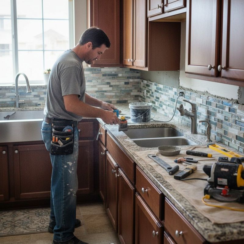 Local Tile Backsplash Service pros at work