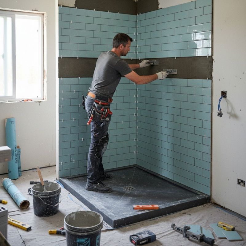 Tile Shower Pan Installation in Denver County, CO